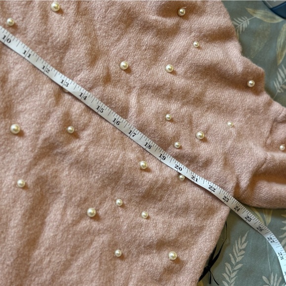 Vine & Love Pink Cowl Neck Sweater with Pearl Details - Picture 9 of 11